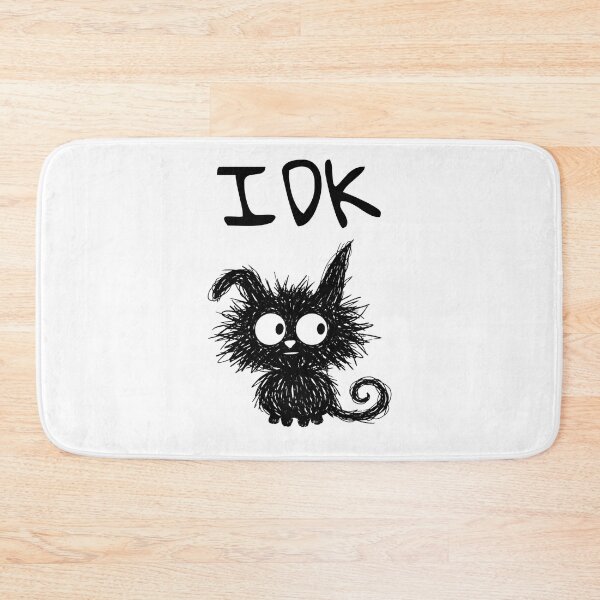 Item preview, Funny Black Cat – IDK Mood | Doodle Cat Meme designed and sold by moodiecatshop.