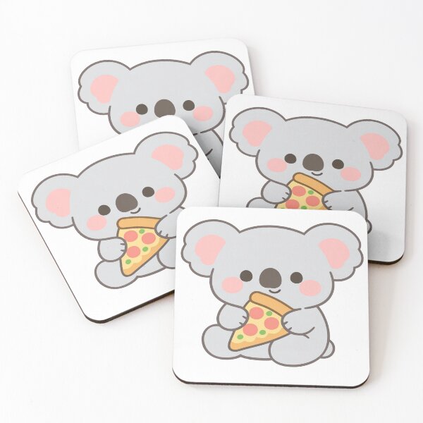 Item preview, Kawaii Koala Eating a Slice of Pizza designed and sold by Owcomm.