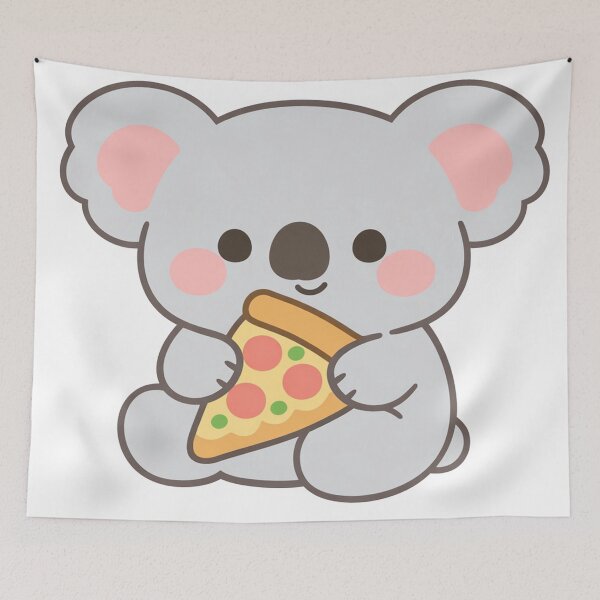 Item preview, Kawaii Koala Eating a Slice of Pizza designed and sold by Owcomm.