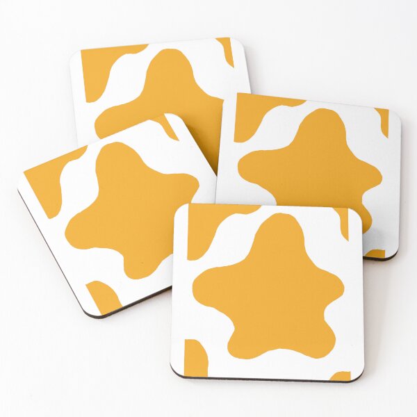 Item preview, Cute Minimalist Cow Pattern (Yellow Orange) designed and sold by Designs by Sara Felton.