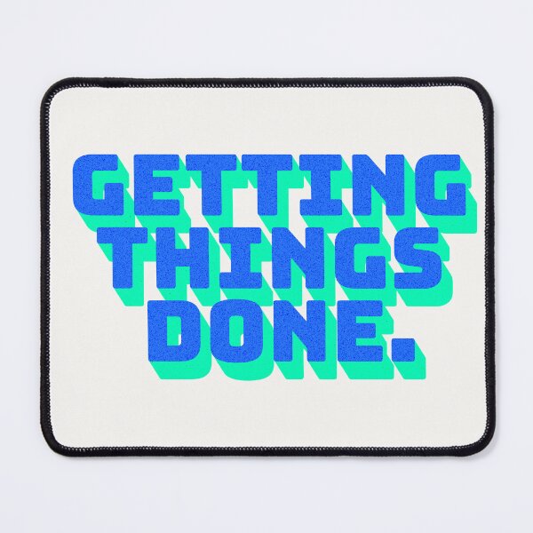 Item preview, Getting Things Done - Retro Motivational Quote Blue Green designed and sold by Lumynous Goods.