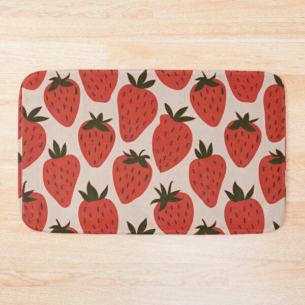 Artikelvorschau, Vintage-Muster mit roten Erdbeeren entworfen und verkauft von LiFFYSTYLE.