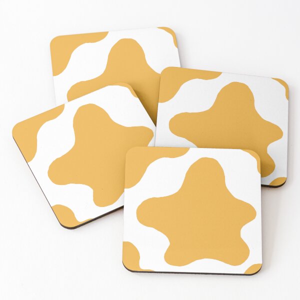 Item preview, Cute Minimalist Cow Pattern (Yellow Orange) designed and sold by Designs by Sara Felton.