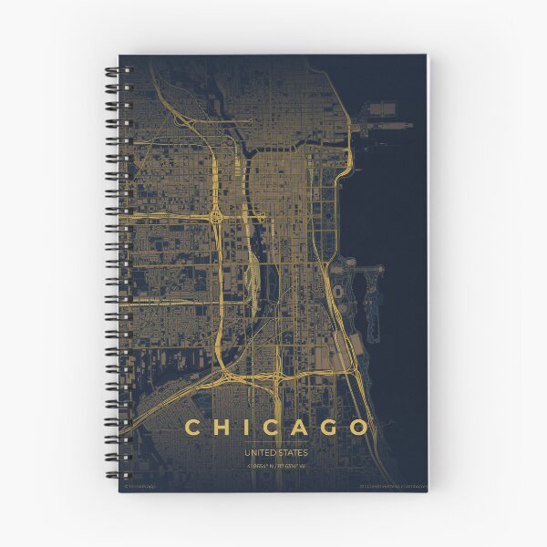 Item preview, Chicago, United States - City Map (Midnight Blue) designed and sold by Fish4Maps.