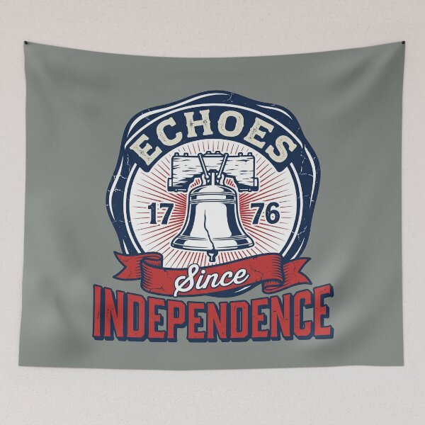 Item preview, Echoes of Independence 1776 Liberty Bell Vintage USA 250th Anniversary Sestercentennial Graphic designed and sold by Cozy-Old-Pub.