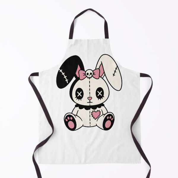 Item preview, Stitched Sweetheart Bunny Creepy Cute Goth Rabbit Illustration designed and sold by Weasel Graphix.