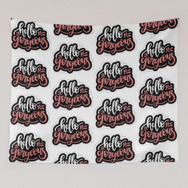 Item preview, Hello Gorgeous Cute Typography Aesthetic Design designed and sold by PixelVibe Art.