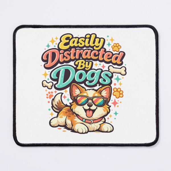 Item preview, Easily Distracted By Dogs Cute Sunglasses Puppy Funny Dog Lover Shirt designed and sold by Amitabr14.