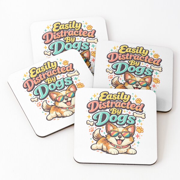 Item preview, Easily Distracted By Dogs Cute Sunglasses Puppy Funny Dog Lover Shirt designed and sold by Amitabr14.