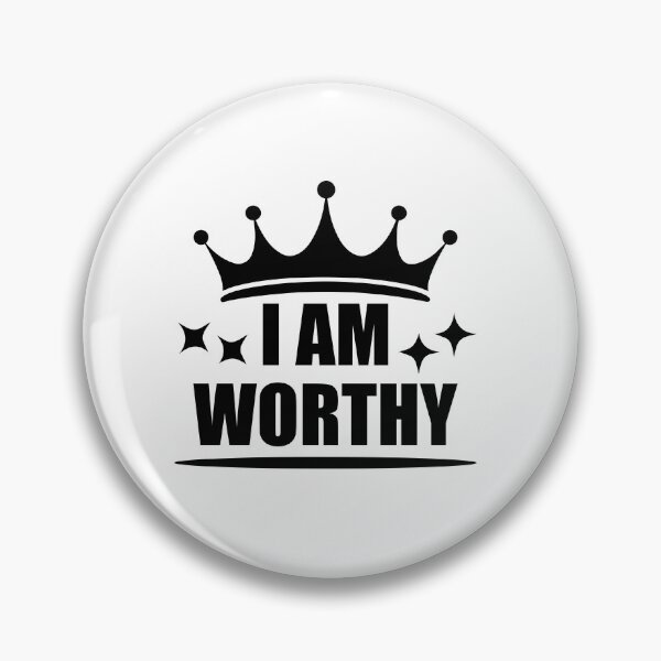 Item preview, I Am Worthy Positive Affirmation designed and sold by Ruthless Joy Collective.