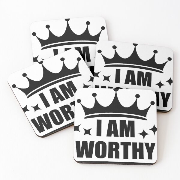 Item preview, I Am Worthy Positive Affirmation designed and sold by Ruthless Joy Collective.