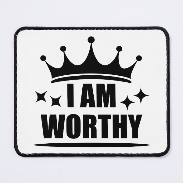Item preview, I Am Worthy Positive Affirmation designed and sold by Ruthless Joy Collective.