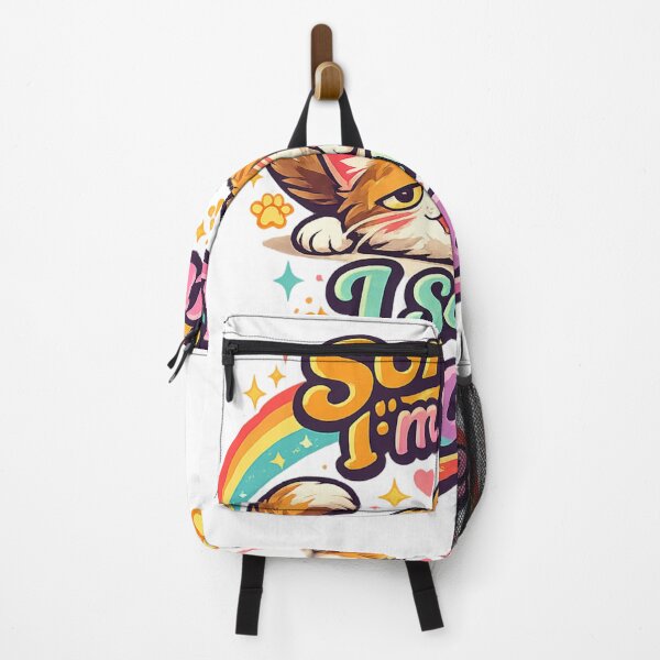 Item preview, Sorry I’m Late I Saw A Cat Funny Cute Rainbow Cat Lover T-Shirt designed and sold by Amitabr14.