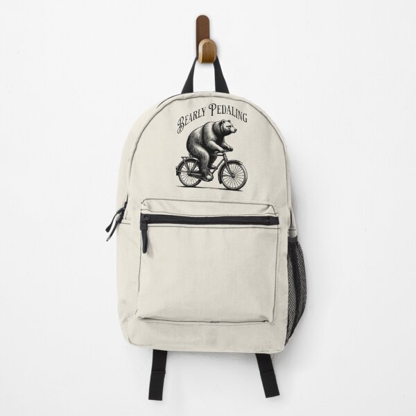 Item preview, Bearly Pedaling Vintage Bear Bicycle – Funny Retro Cycling Animal Design designed and sold by Sachie's Studio.