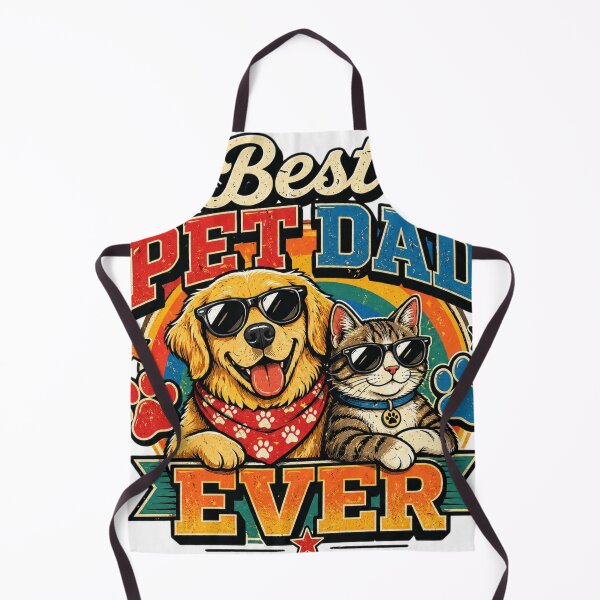 Item preview, Best Pet Dad Ever Funny Cool Dog Cat Retro Pet Lover T-Shirt designed and sold by Amitabr14.