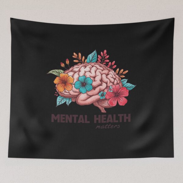 Item preview, Cute Mental Health Matters Brain designed and sold by Zakrytos ★★★★★.