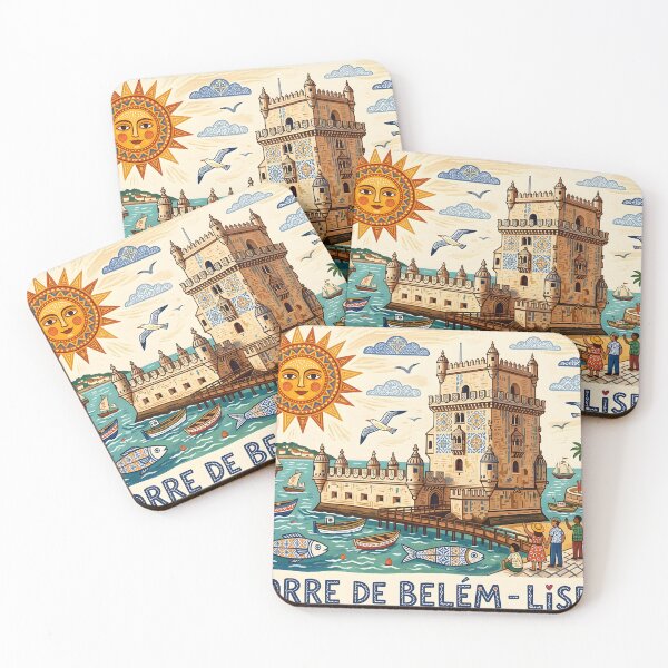 Item preview, Torre de Belém Lisbon - Colorful Art Ilustration of Portugal designed and sold by Paulocdias.