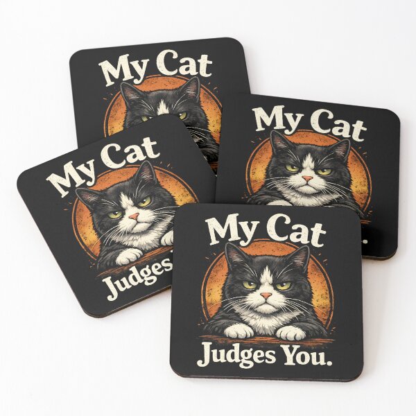 Item preview, My Cat Judges You – Funny Grumpy Cat Vintage Design designed and sold by blankTeeShirt.