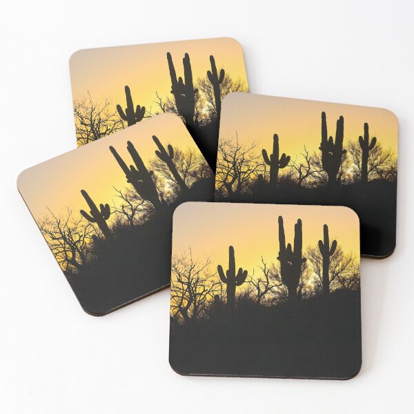 Item preview, Lovely Sunset Saguaro Cacti designed and sold by simonjayphotos.