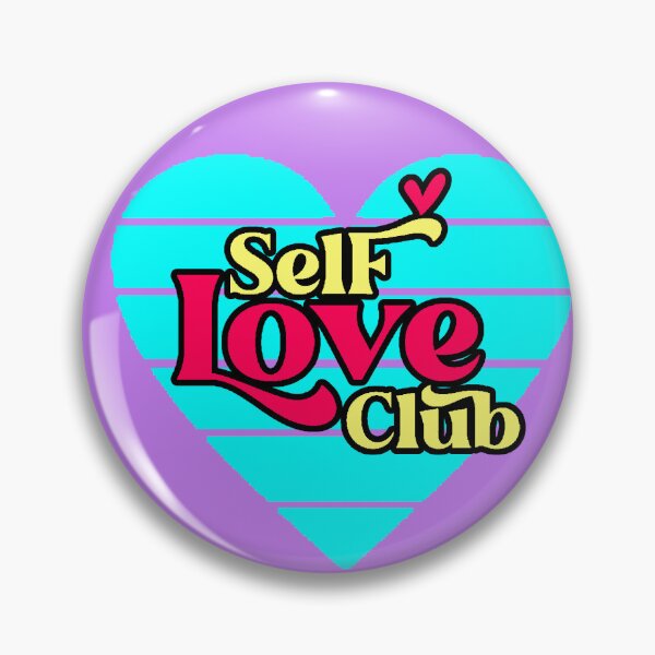 Item preview, Self Love Club Self-Love Heart Retro Turquoise designed and sold by AstronautMerch.