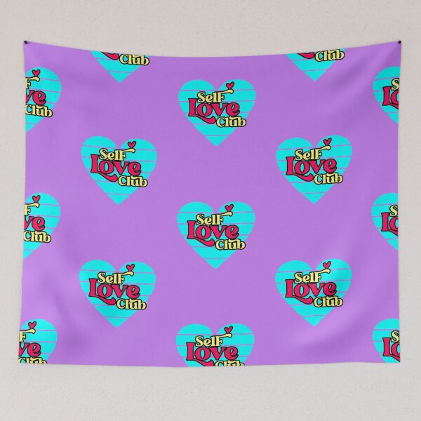 Item preview, Self Love Club Self-Love Heart Retro Turquoise designed and sold by AstronautMerch.