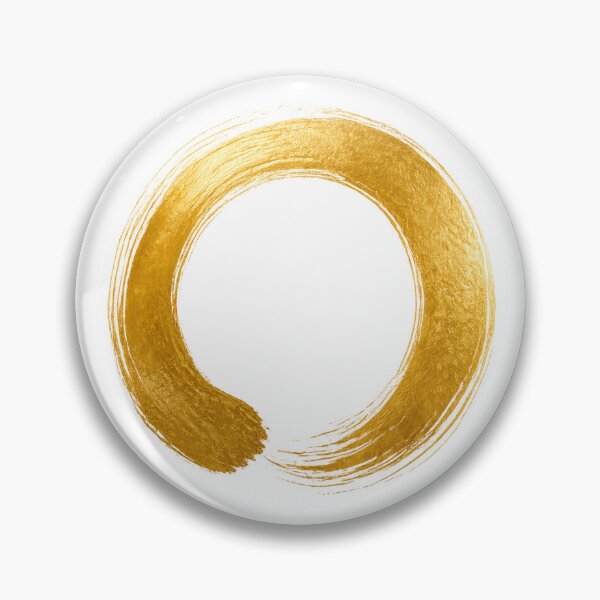 Item preview, Gold Zen Ensō Circle Minimal Art designed and sold by TheSlowShore.