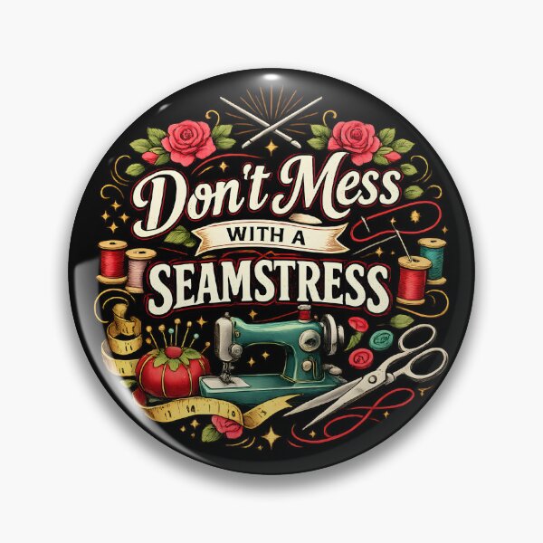 Item preview, Don’t Mess With a Seamstress – Vintage Sewing Lover Design designed and sold by blankTeeShirt.