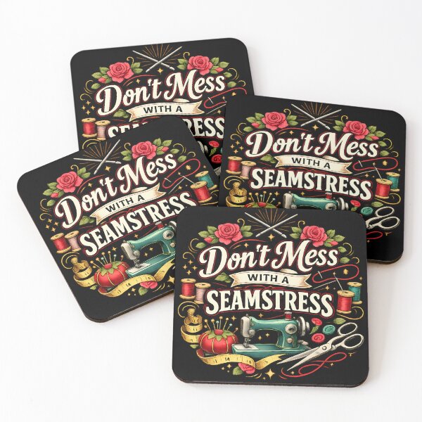 Item preview, Don’t Mess With a Seamstress – Vintage Sewing Lover Design designed and sold by blankTeeShirt.