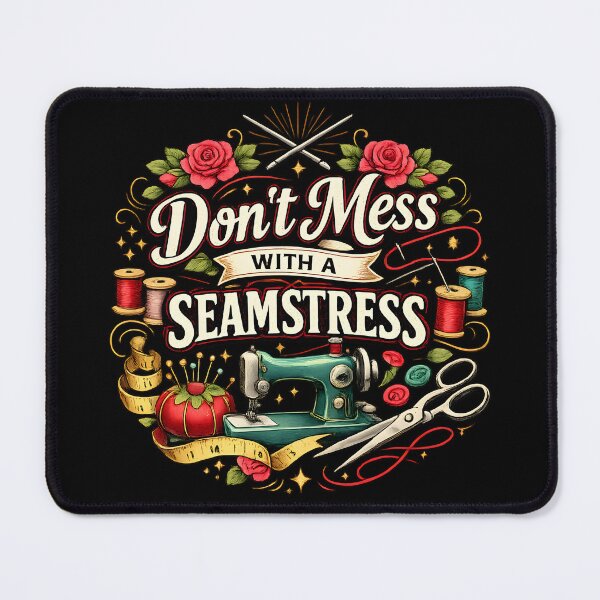 Item preview, Don’t Mess With a Seamstress – Vintage Sewing Lover Design designed and sold by blankTeeShirt.