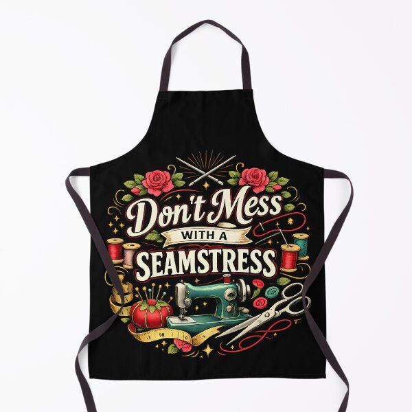 Item preview, Don’t Mess With a Seamstress – Vintage Sewing Lover Design designed and sold by blankTeeShirt.