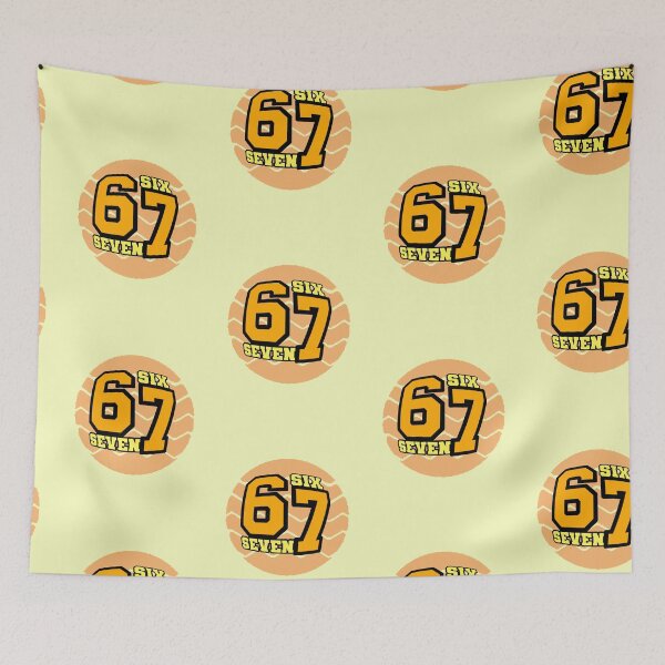 Item preview, 67 Six Seven Basketball Number Sport Retro Orange designed and sold by AstronautMerch.
