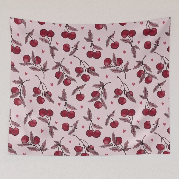 Item preview, Cherries (Pink) designed and sold by Studio Vickn.