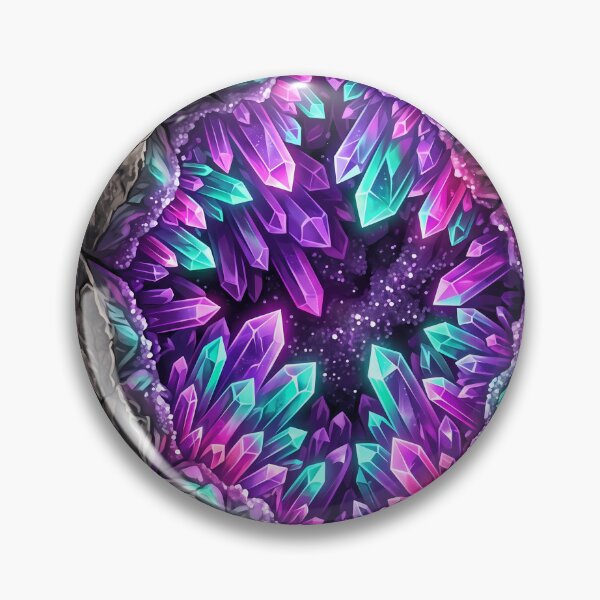 Item preview, Glowing Neon Geode Crystal | Rockhound Geology & Mineral Art designed and sold by PiotrT.
