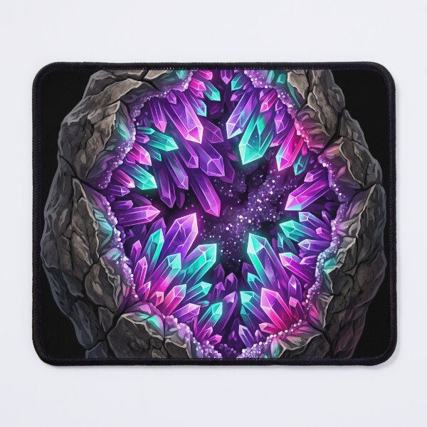 Item preview, Glowing Neon Geode Crystal | Rockhound Geology & Mineral Art designed and sold by PiotrT.