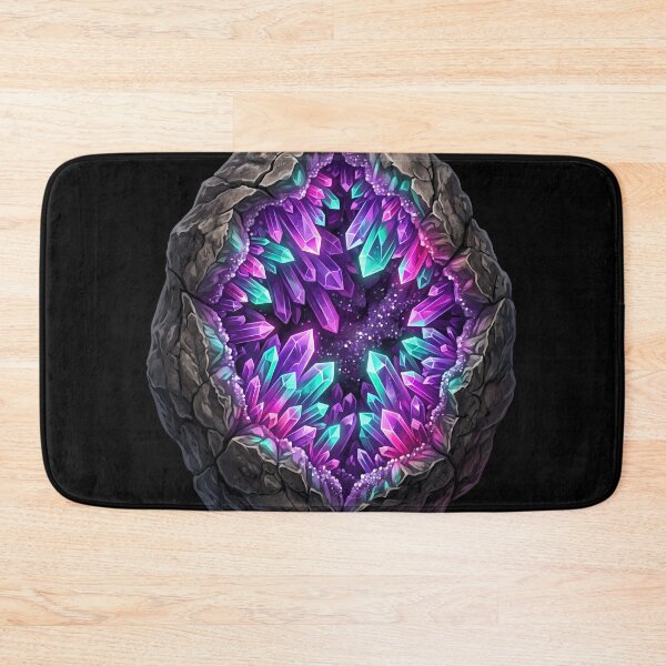 Item preview, Glowing Neon Geode Crystal | Rockhound Geology & Mineral Art designed and sold by PiotrT.
