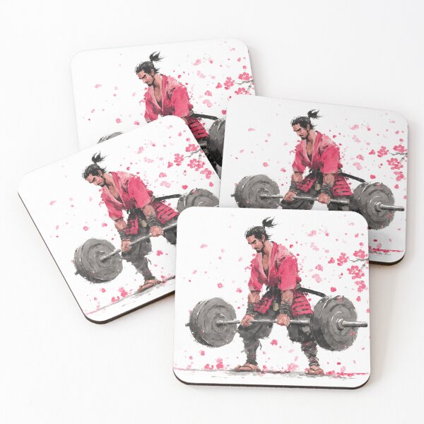 Item preview, Samurai Deadlift Cherry Blossom Watercolor designed and sold by Mrokar.