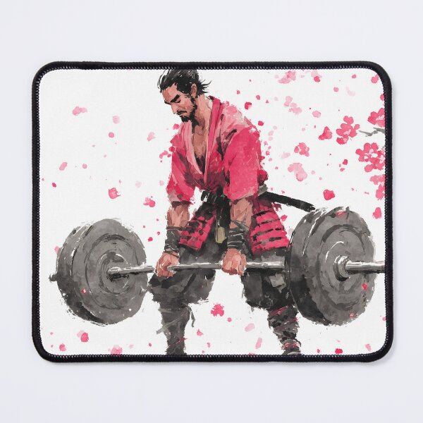 Item preview, Samurai Deadlift Cherry Blossom Watercolor designed and sold by Mrokar.