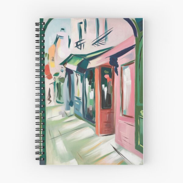 Item preview, French Streetscape Painting – Vibrant Shops | Fauvist Style  designed and sold by CARRAANN.