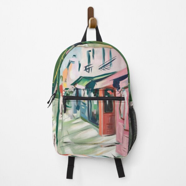 Item preview, French Streetscape Painting – Vibrant Shops | Fauvist Style  designed and sold by CARRAANN.