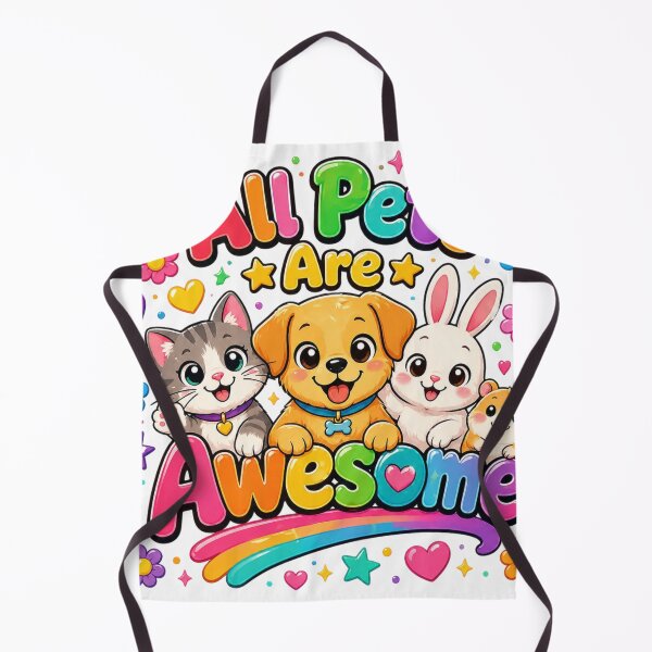 Item preview, All Pets Are Awesome Cute Dog Cat Bunny Hamster Rainbow Pet Lover T-Shirt designed and sold by Amitabr14.