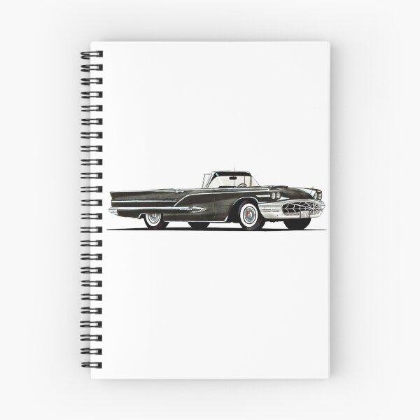 Item preview, Exclusive drawing legendary luxury premium american black retro car 1958 Thunderbird V8 engine designed and sold by Cars23.