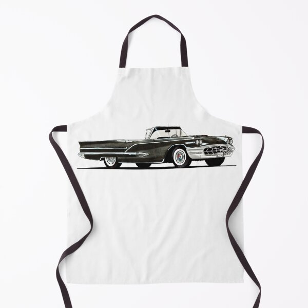 Item preview, Exclusive drawing legendary luxury premium american black retro car 1958 Thunderbird V8 engine designed and sold by Cars23.