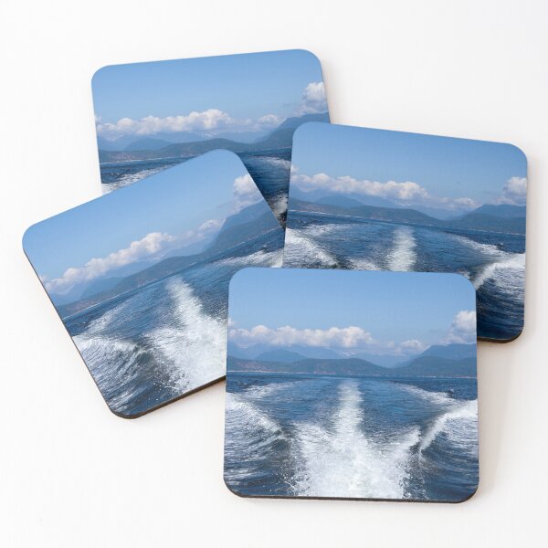 Item preview, Motor yacht boat wake on serene waters of Desolation Sound British Columbia Canada designed and sold by Kevin Miller Photography.