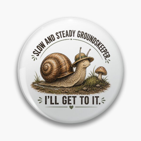 Item preview, Slow Snail Groundskeeper Cottagecore Sticker designed and sold by Gentlestate.