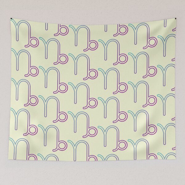 Item preview, Capricorn Zodiac Symbol Art Print — Aesthetic Gradient Capricorn Glyph for Astrology Lovers designed and sold by Artsy Corner.