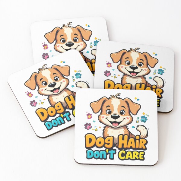 Item preview, Dog Hair Don’t Care Cute Smiling Puppy Funny Dog Lover T-Shirt designed and sold by Amitabr14.