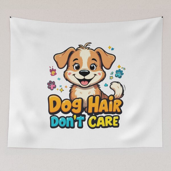 Item preview, Dog Hair Don’t Care Cute Smiling Puppy Funny Dog Lover T-Shirt designed and sold by Amitabr14.