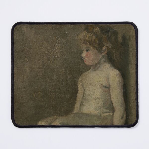 Item preview, Nude Girl Seated by Vincent van Gogh: Post Impressionist Figure Study designed and sold by artofuniverse.