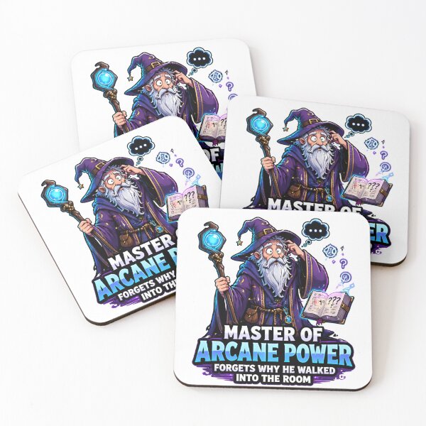 Item preview, Master of Arcane Power, Forgets Why He Walked Into the Room (Funny Wizard Meme) designed and sold by Chartreuse Unicorn.