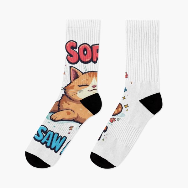 Item preview, Sorry I Saw A Cat Funny Cute Lazy Orange Cat Lover T-Shirt designed and sold by Amitabr14.